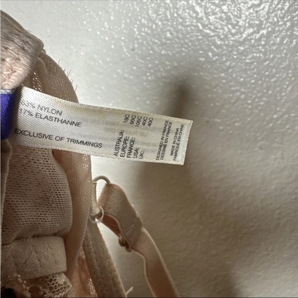 Parfait Women's 40C Sandrine Plunge Lace Adjustable Strap Lined Bra Rose - Picture 7 of 7